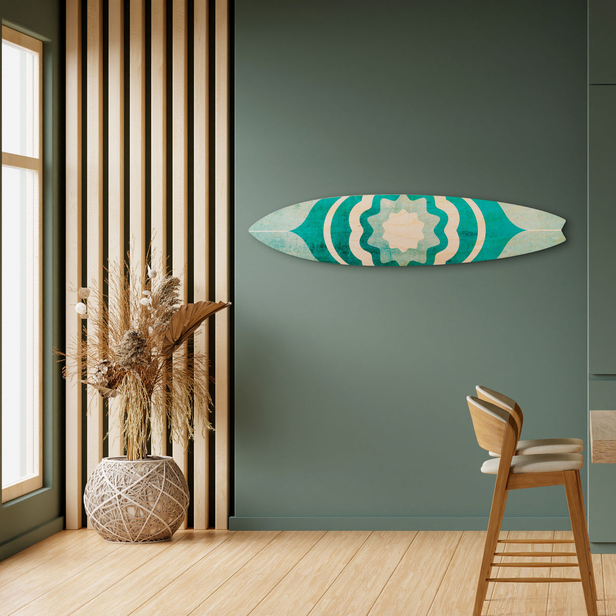 BARBADOS BLUE Painel Decorativo Prancha de Surf
