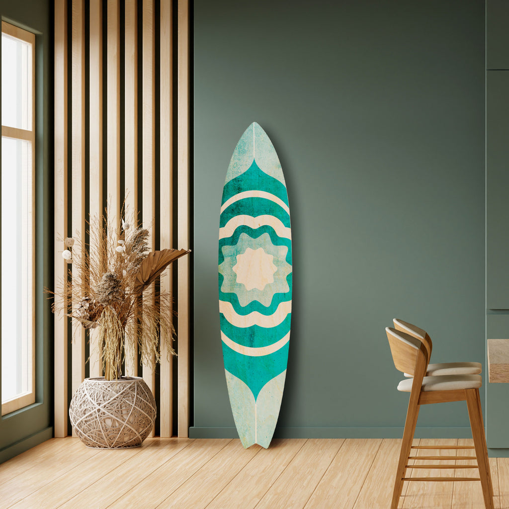BARBADOS BLUE Painel Decorativo Prancha de Surf