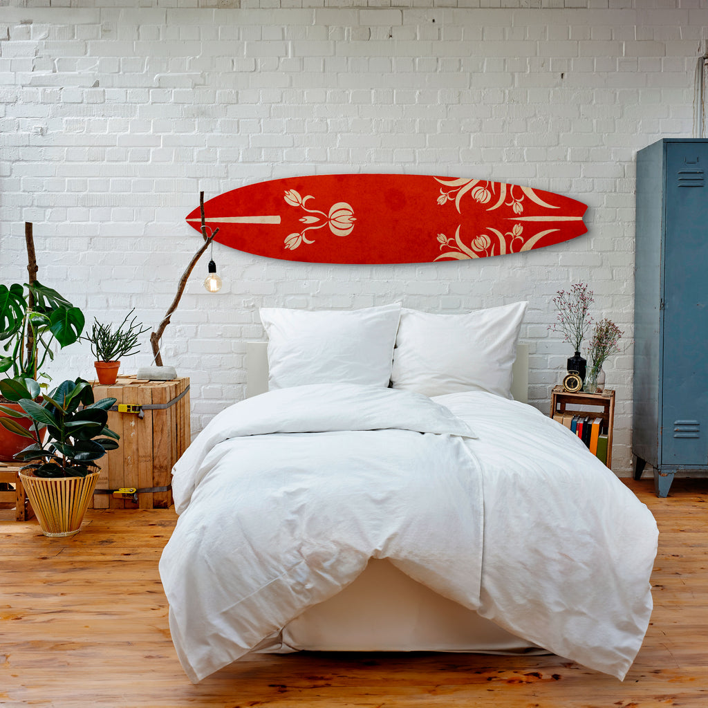 FLOWERY ORNATE Prancha de surf decorativa em contraplacado