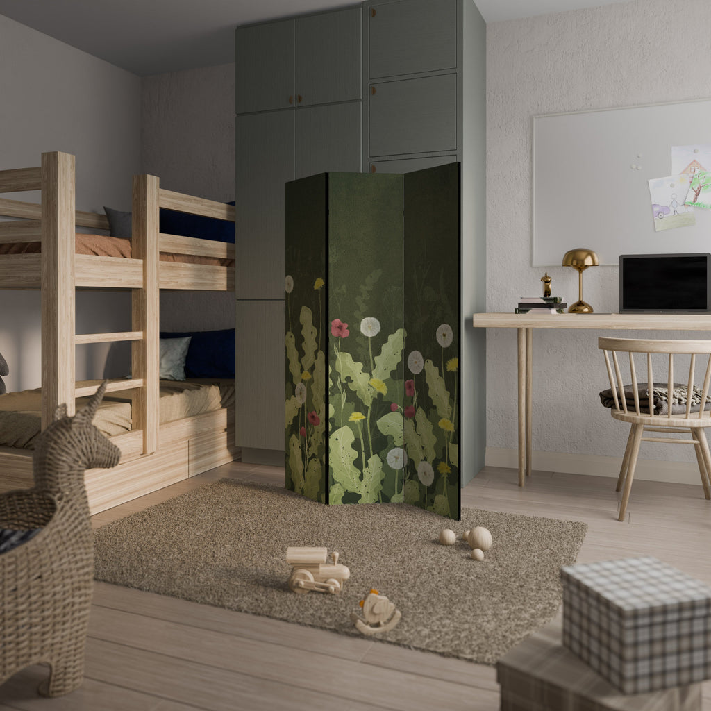 DANDELION AMUSE Biombo Decorativo de 3 Painéis