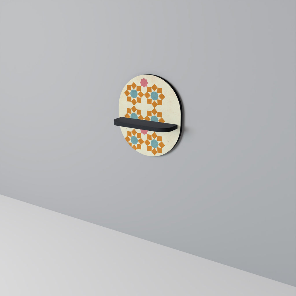 FLORAL DECOR Prateleira Oval Decorativa em Acabamento Preto