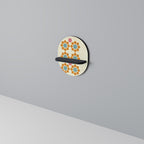 FLORAL DECOR Prateleira Oval Decorativa em Acabamento Preto