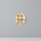 FLORAL DECOR Oval Art Shelf In Oak Effect