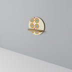 FLORAL DECOR Prateleira Redonda Decorativa em Efeito Carvalho