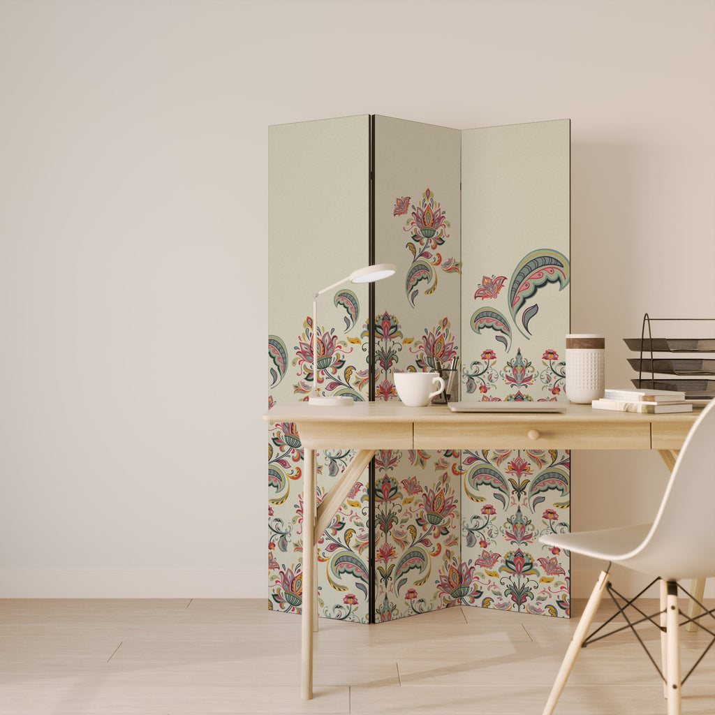 ORGANIC FOLKLORE Biombo Decorativo de 3 Painéis