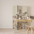 ORGANIC FOLKLORE Biombo Decorativo de 3 Painéis