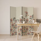 ORGANIC FOLKLORE Biombo Decorativo de 4 Painéis