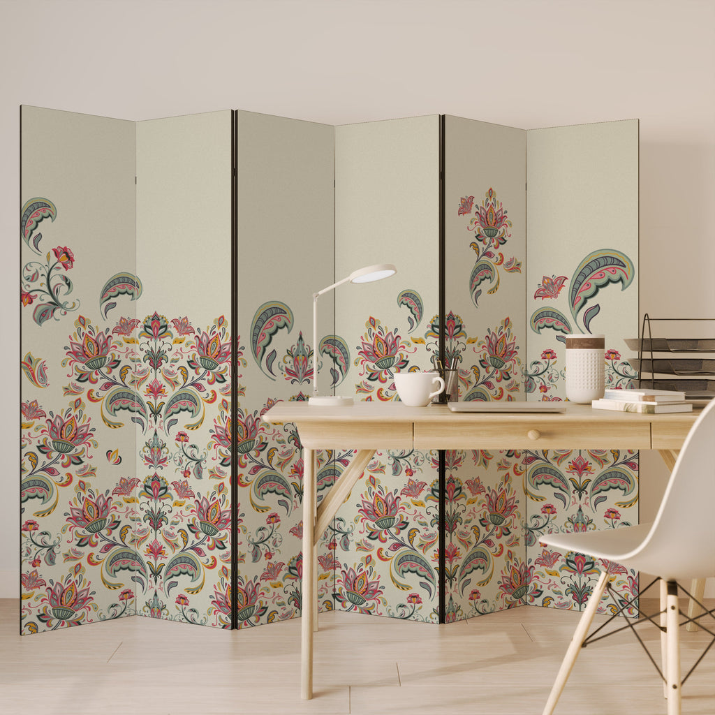 ORGANIC FOLKLORE Biombo Decorativo de 6 Painéis
