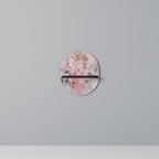 CHERRY BLOSSOM Prateleira Oval Decorativa em Acabamento Preto