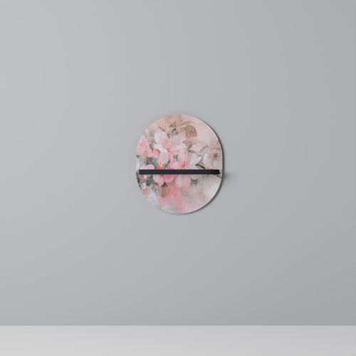 CHERRY BLOSSOM Prateleira Oval Decorativa em Acabamento Preto