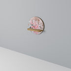 CHERRY BLOSSOM Prateleira Redonda Decorativa em Efeito Carvalho