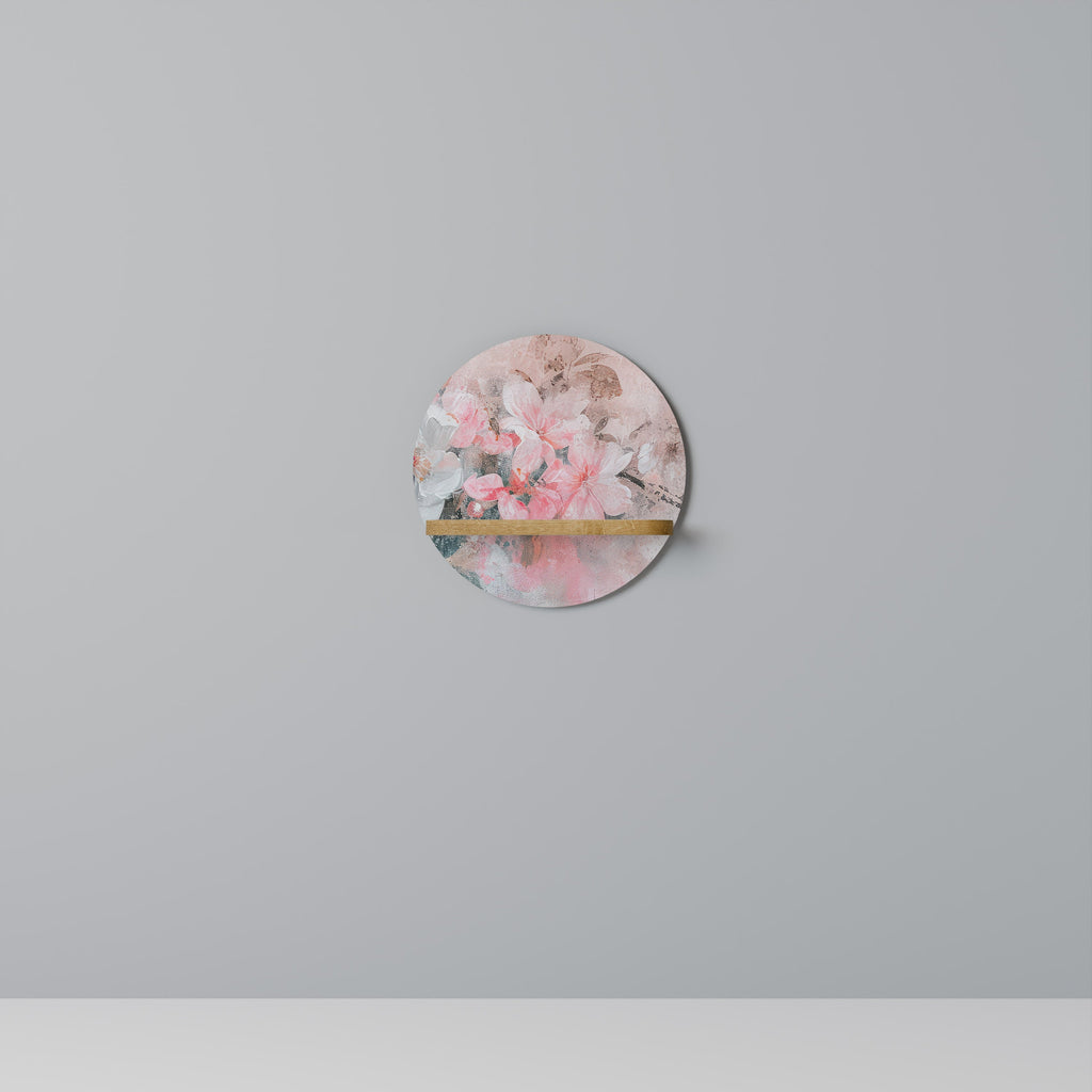 CHERRY BLOSSOM Prateleira Redonda Decorativa em Efeito Carvalho