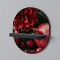 DAHLIAS AND POMEGRANATES Prateleira Oval Decorativa em Acabamento Preto