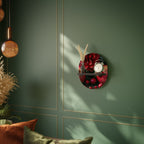 DAHLIAS AND POMEGRANATES Prateleira Oval Decorativa em Acabamento Preto