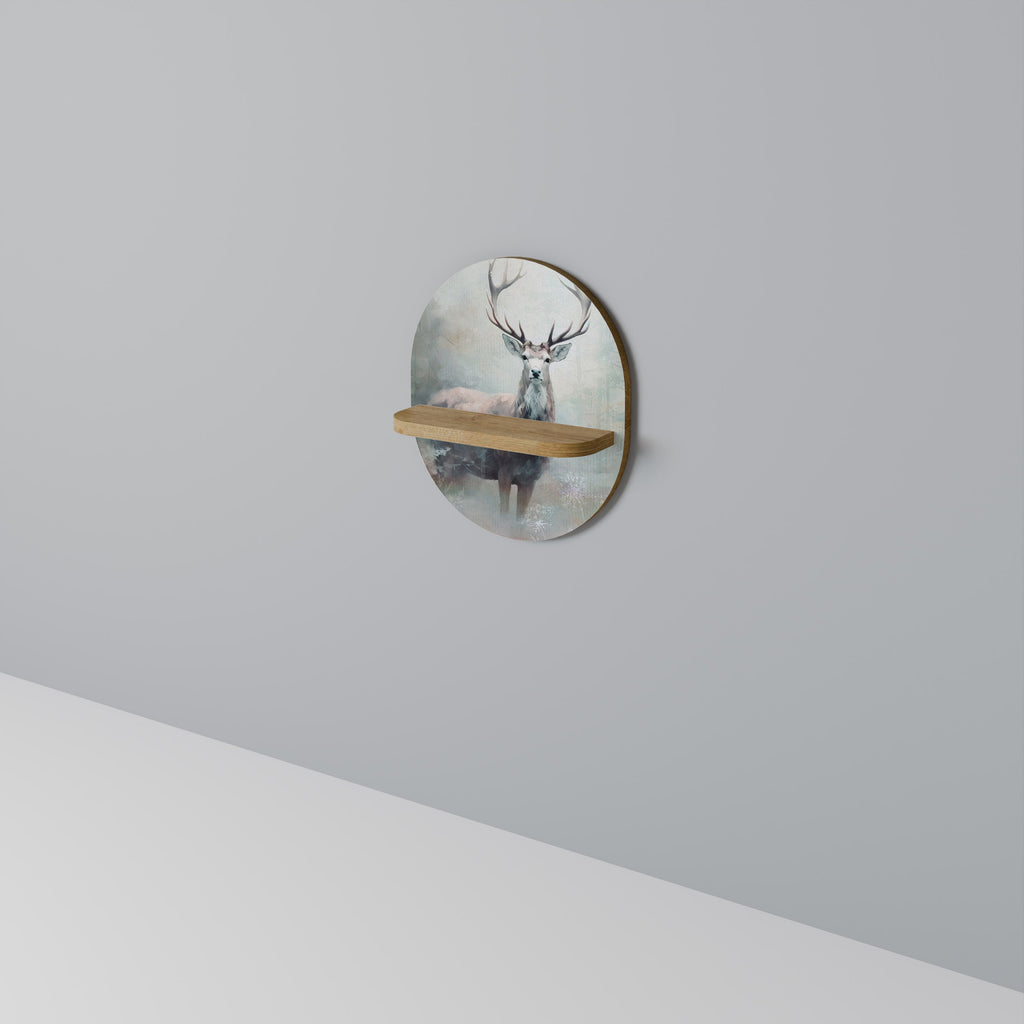 FOREST KING Prateleira Oval Decorativa em Efeito Carvalho