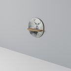 FOREST KING Prateleira Oval Decorativa em Efeito Carvalho