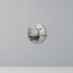 FOREST KING Prateleira Oval Decorativa em Efeito Carvalho