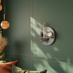 FOREST KING Prateleira Oval Decorativa em Efeito Carvalho