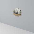 FOREST KING Prateleira Redonda Decorativa em Efeito Carvalho