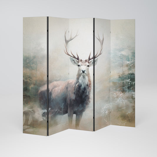 FOREST KING Biombo de 5 Painéis