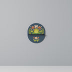 MEADOW IDYLL Oval Art Shelf In Black Finish