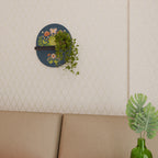 MEADOW IDYLL Oval Art Shelf In Black Finish