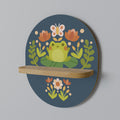 MEADOW IDYLL Prateleira Oval Decorativa em Efeito Carvalho