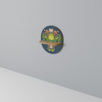 MEADOW IDYLL Prateleira Oval Decorativa em Efeito Carvalho