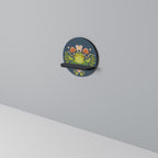 MEADOW IDYLL Round Art Shelf In Black Finish