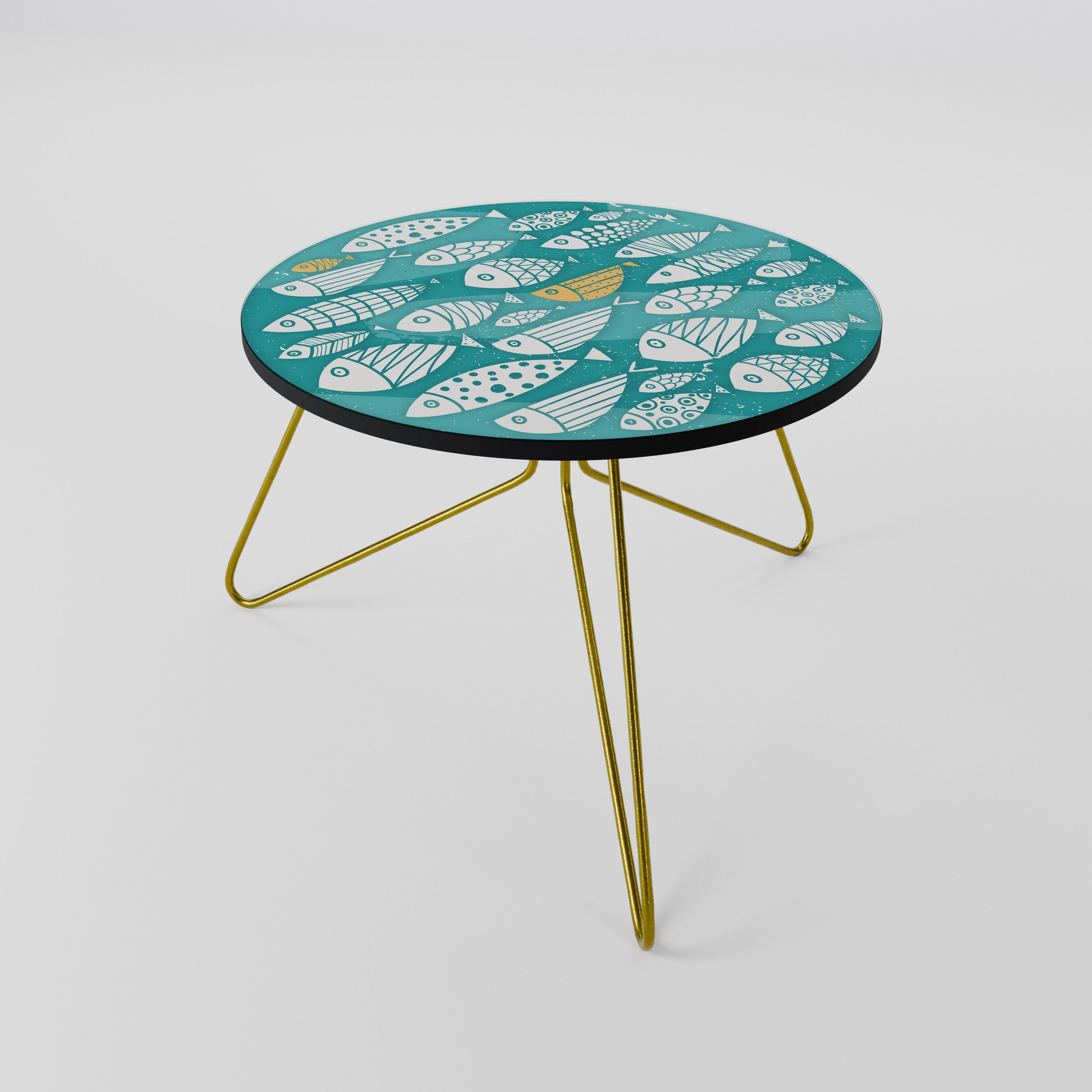 FISHY FOLK ART Mesa de Centro 60