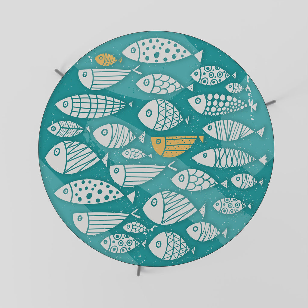 FISHY FOLK ART Mesa de Centro 69