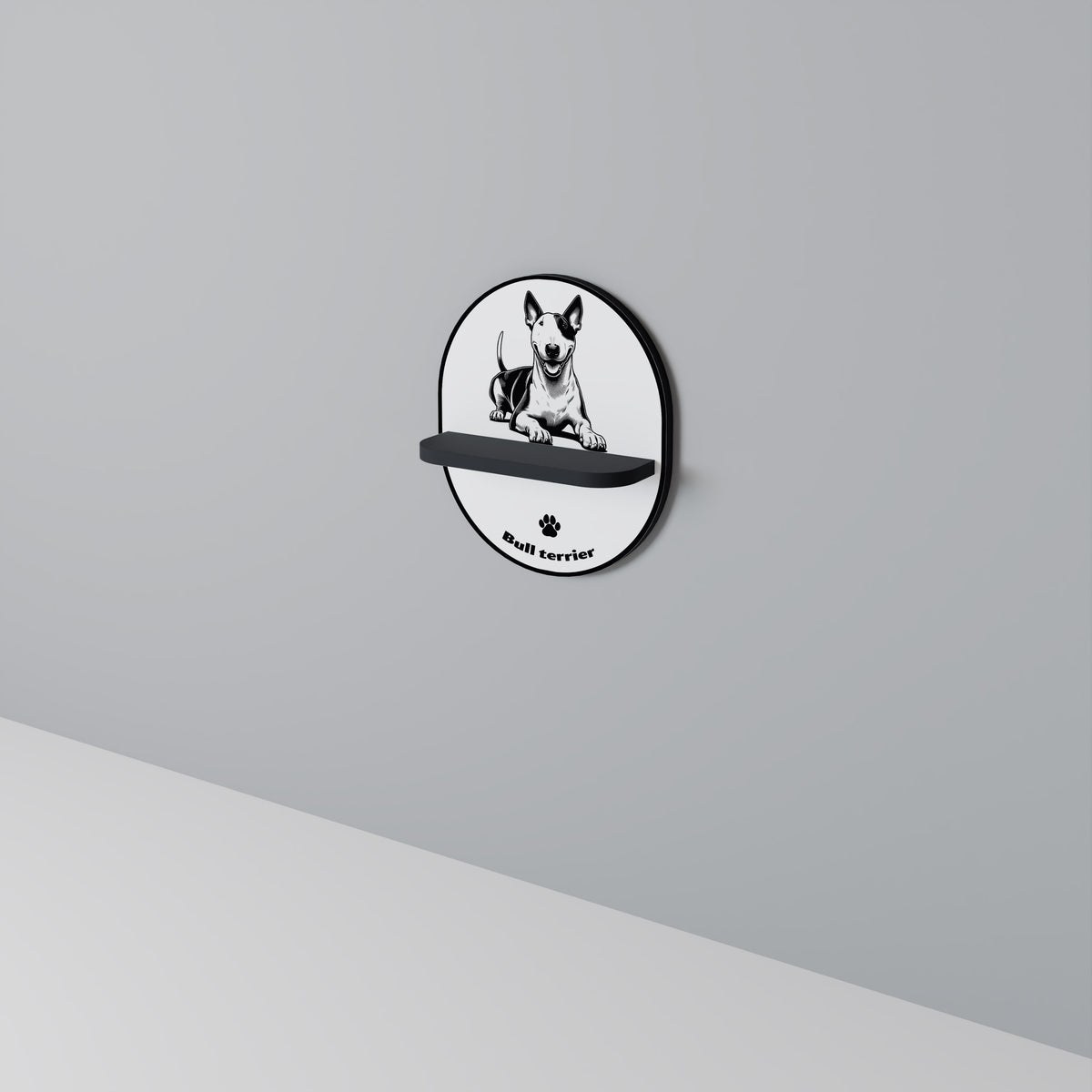 BULL TERRIER Art Shelf