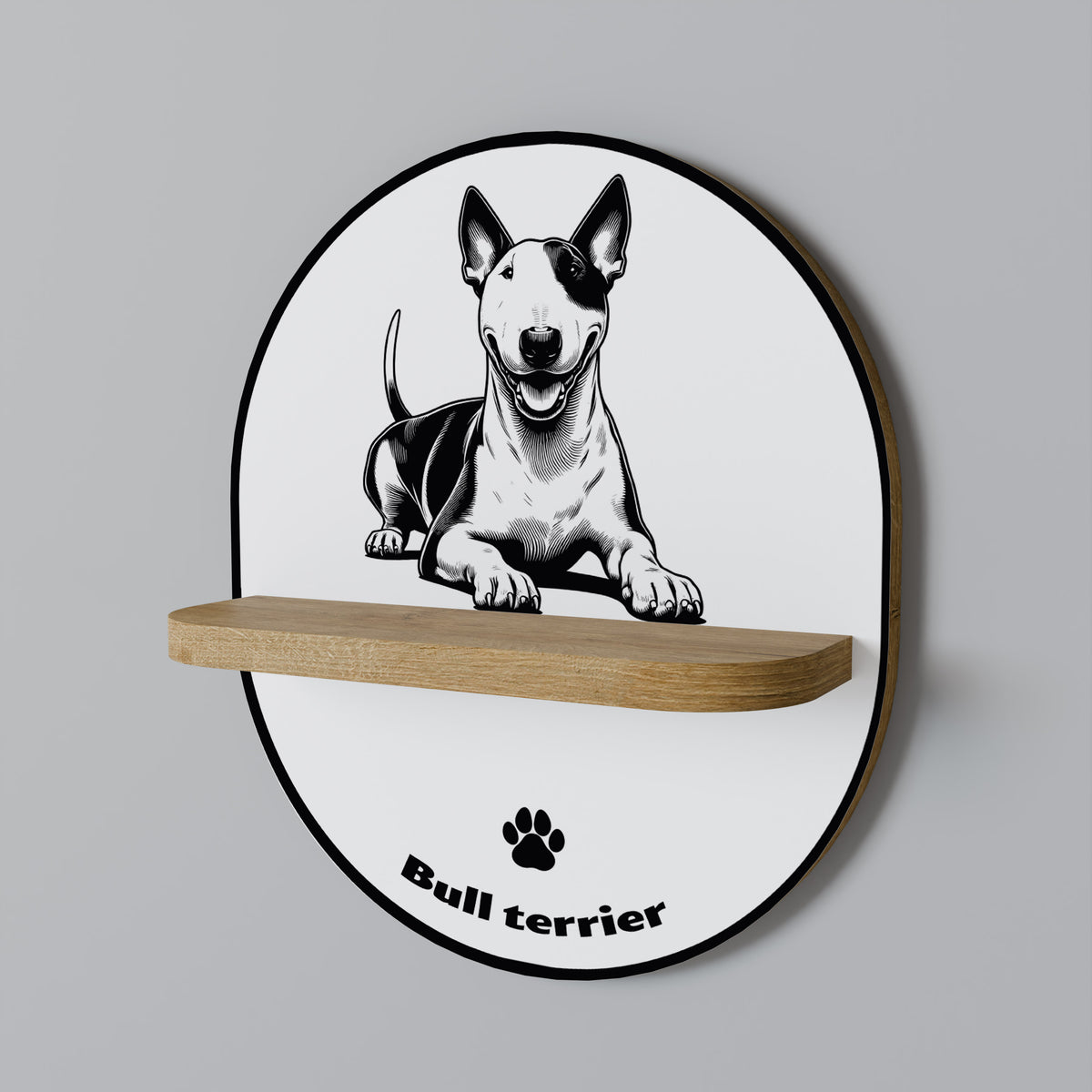 BULL TERRIER Art Shelf