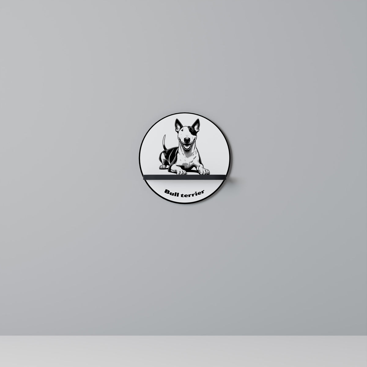 BULL TERRIER Art Shelf