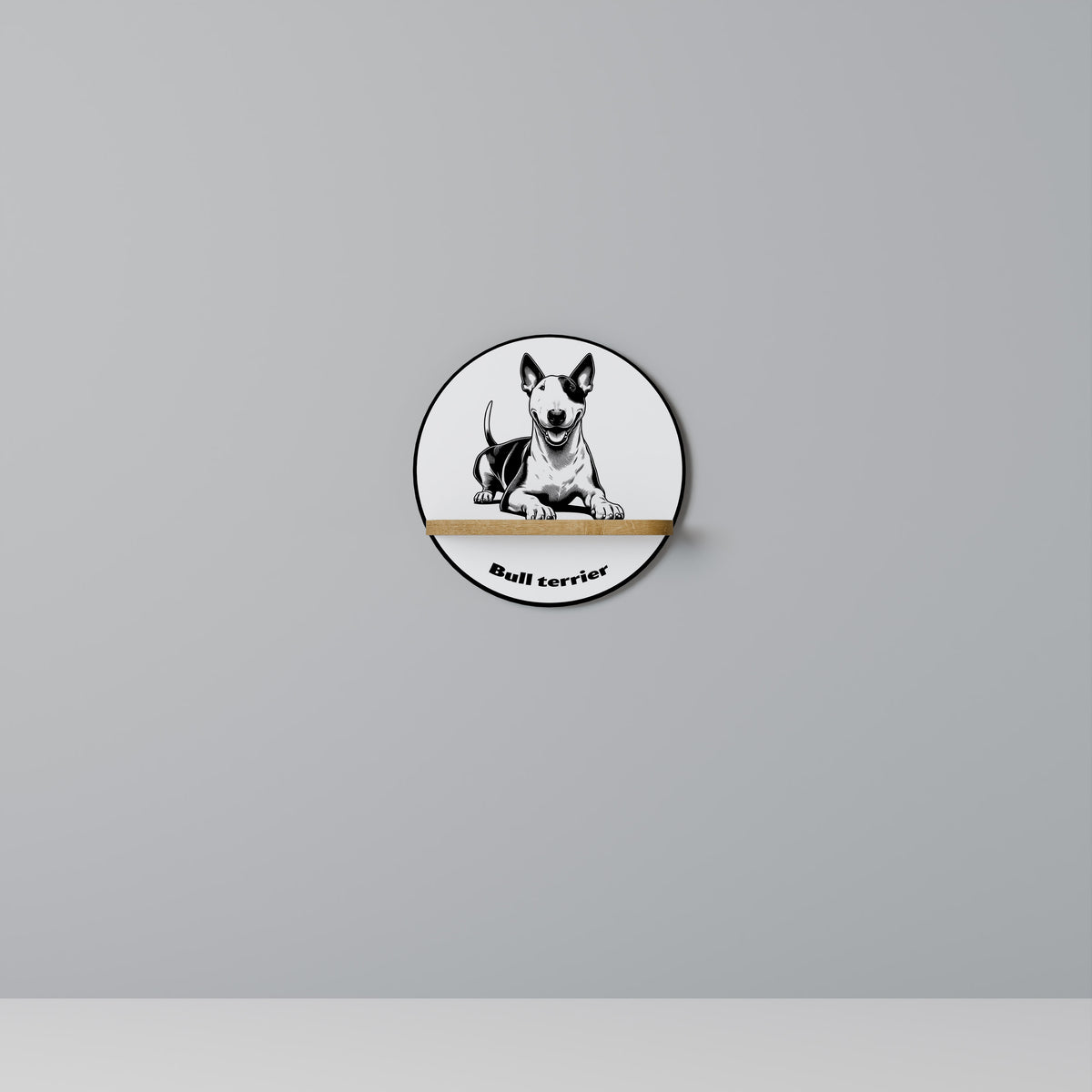 BULL TERRIER Art Shelf