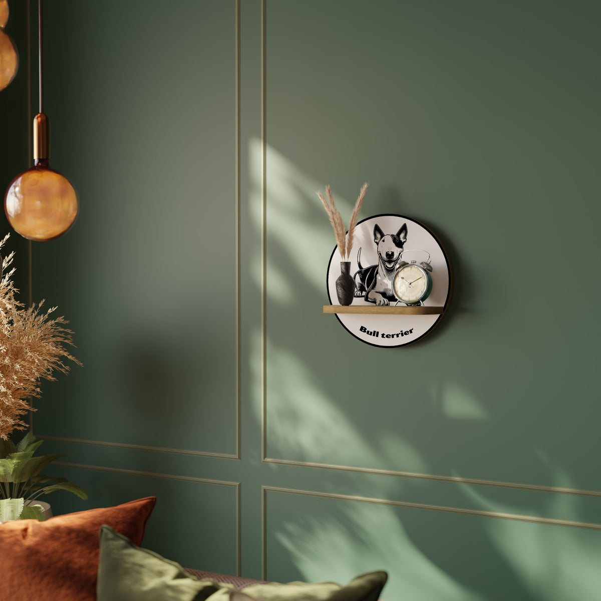 BULL TERRIER Art Shelf