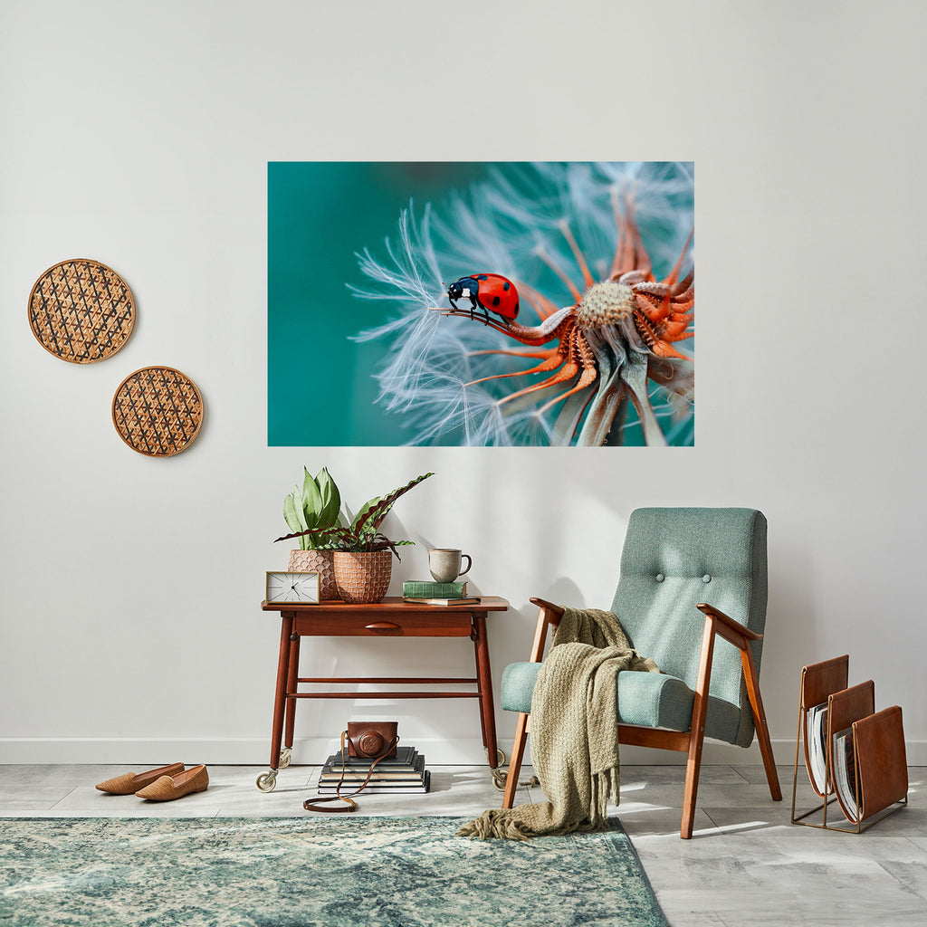 LADYBUG BALANCE Peel and Stick Horizontal Poster