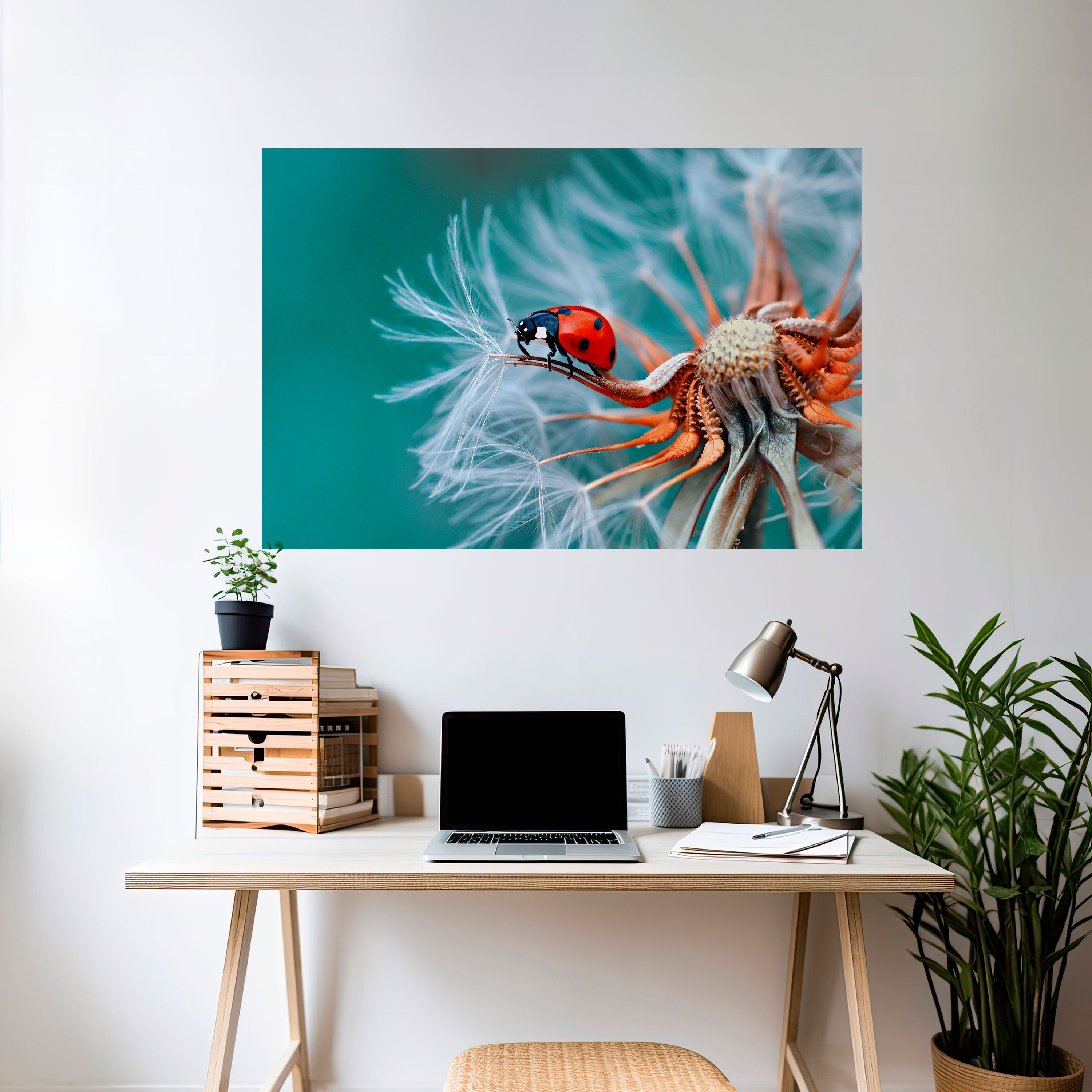 LADYBUG BALANCE Peel and Stick Horizontal Poster