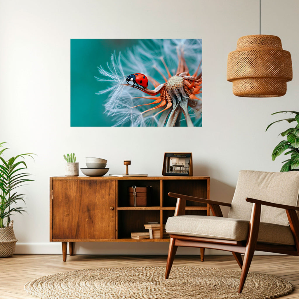 LADYBUG BALANCE Peel and Stick Horizontal Poster