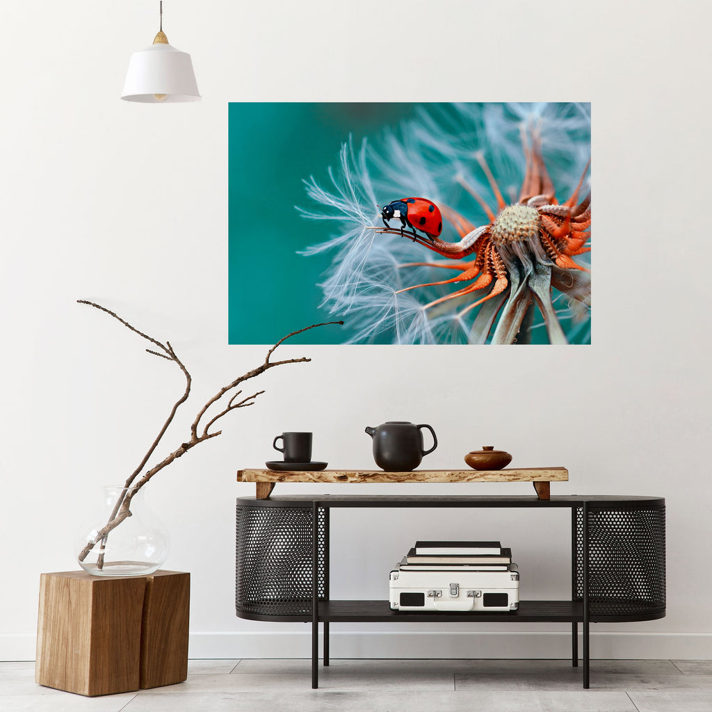 LADYBUG BALANCE Peel and Stick Horizontal Poster