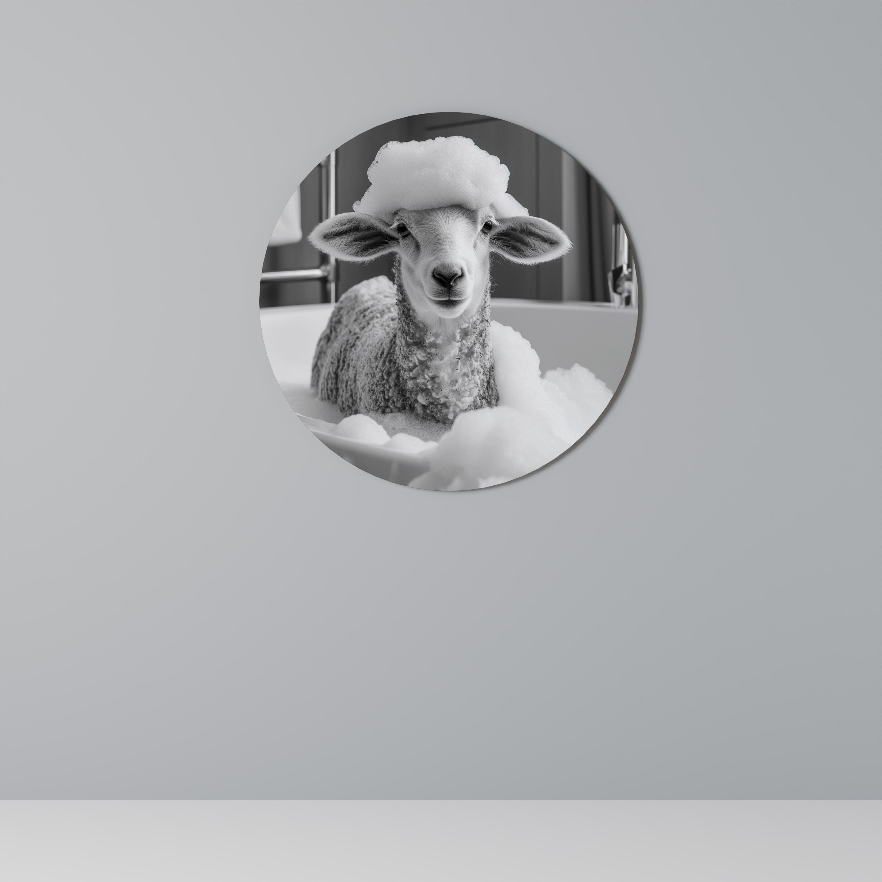 BUBBLE BATH BAA Round Wall Art