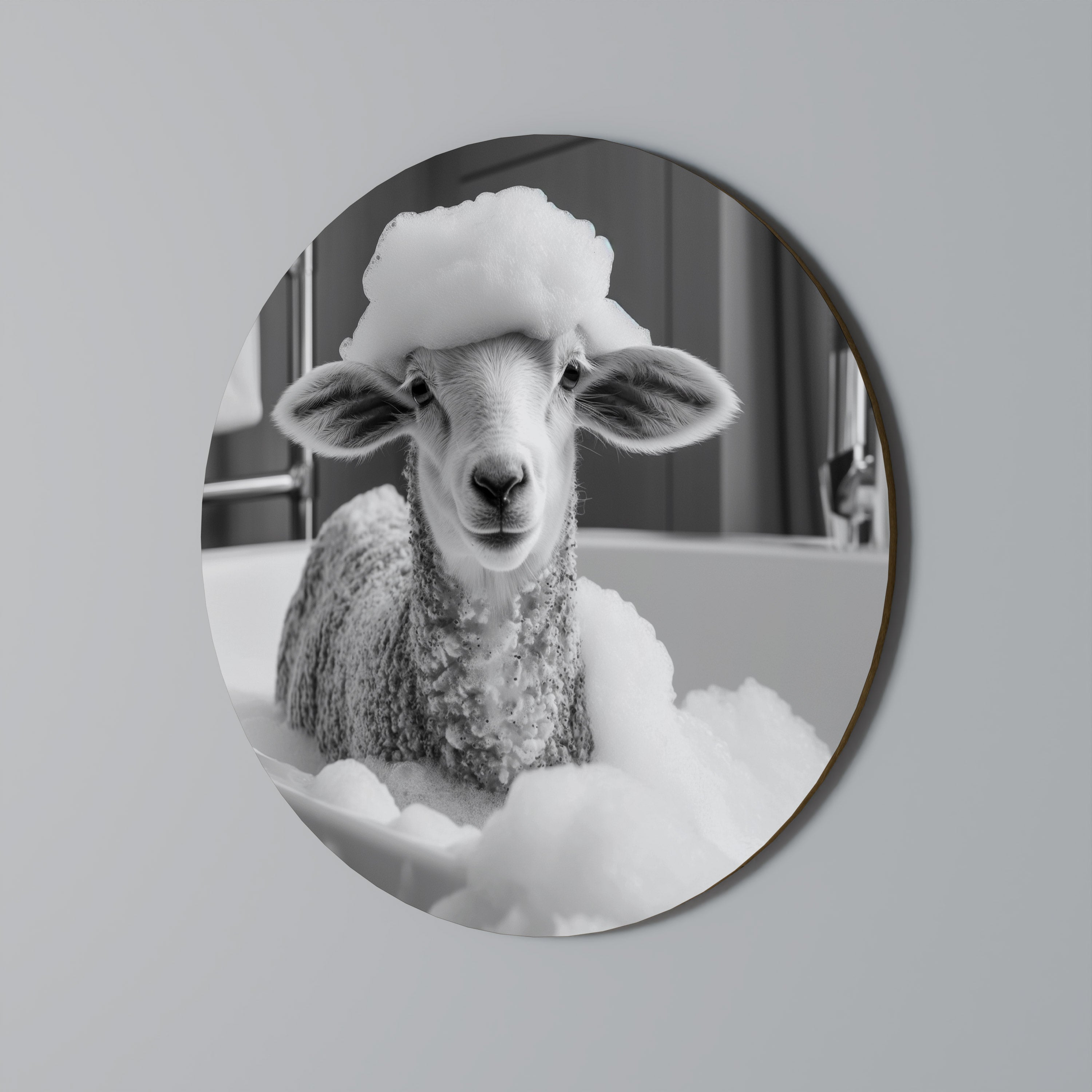 BUBBLE BATH BAA Round Wall Art