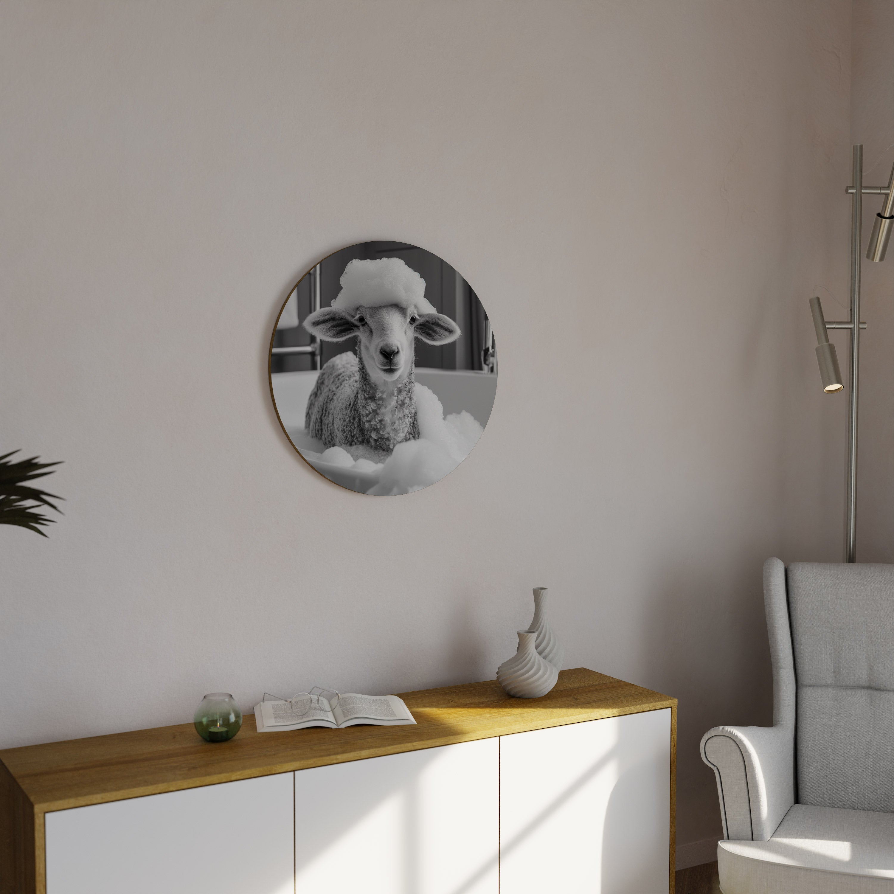 BUBBLE BATH BAA Round Wall Art