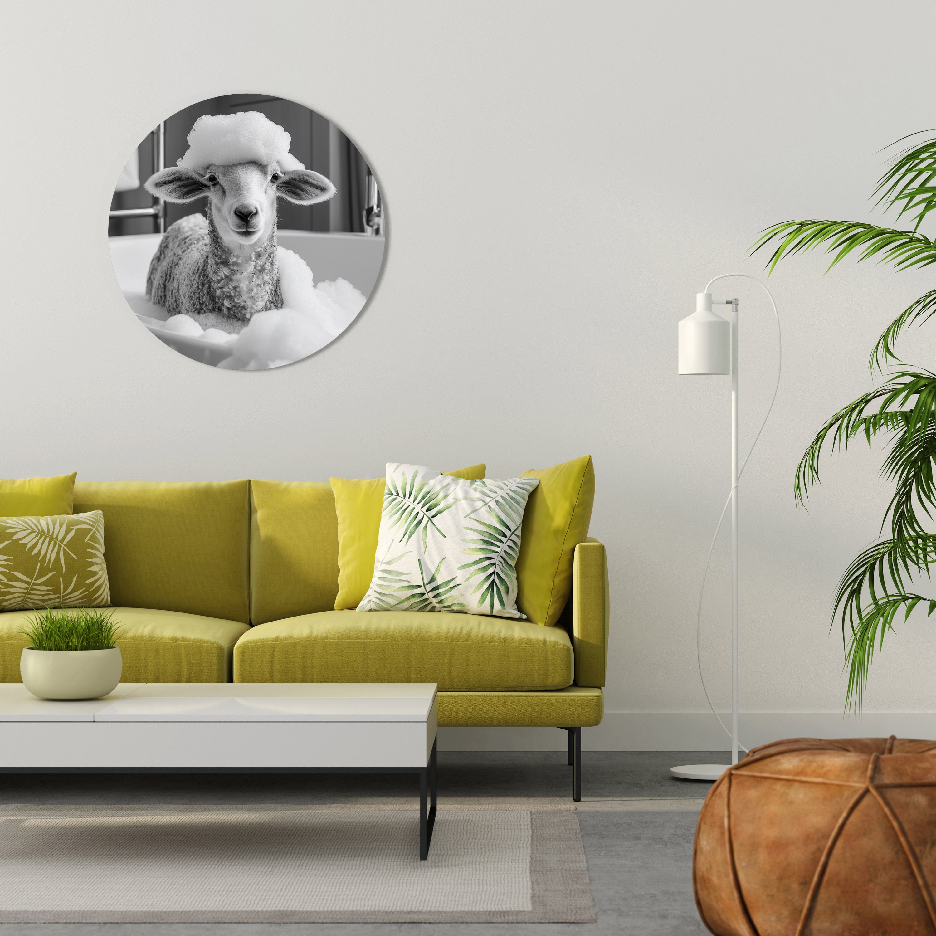 BUBBLE BATH BAA Round Wall Art