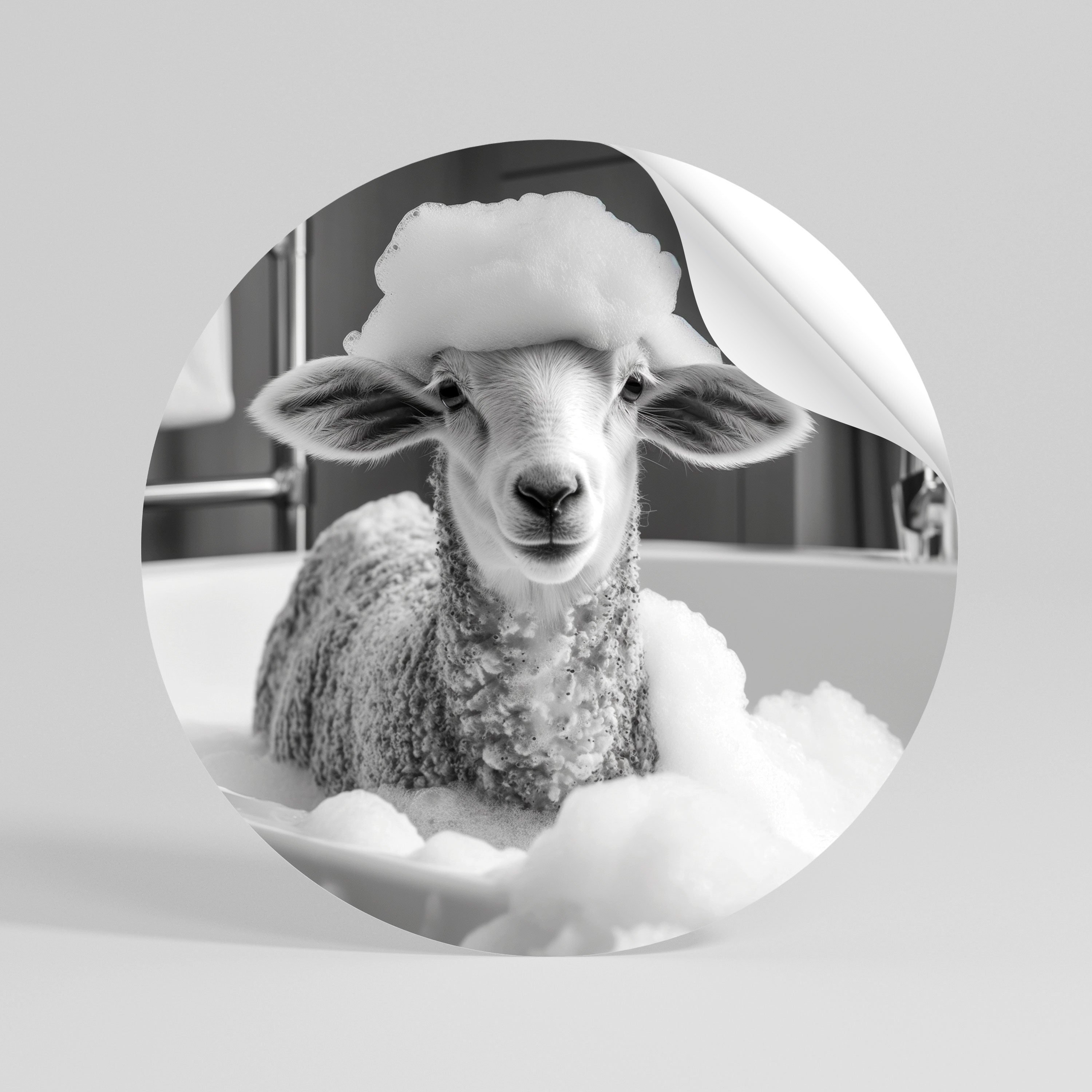 BUBBLE BATH BAA Autocolante Redondo Removível