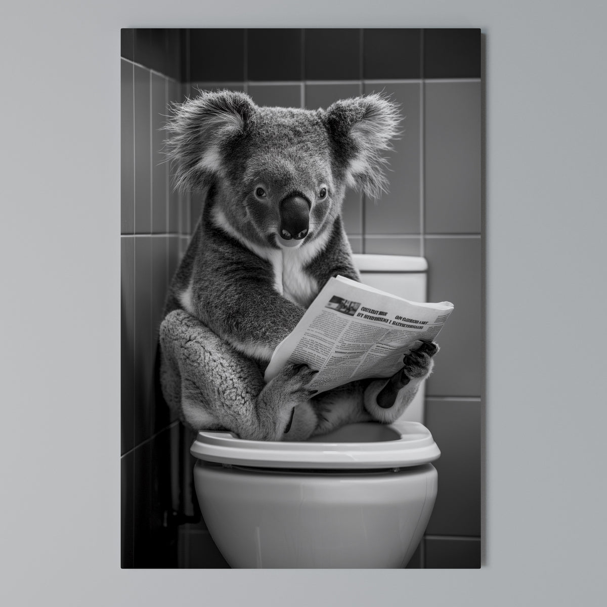 TOILET TIME TALES Quadro em tela vertical