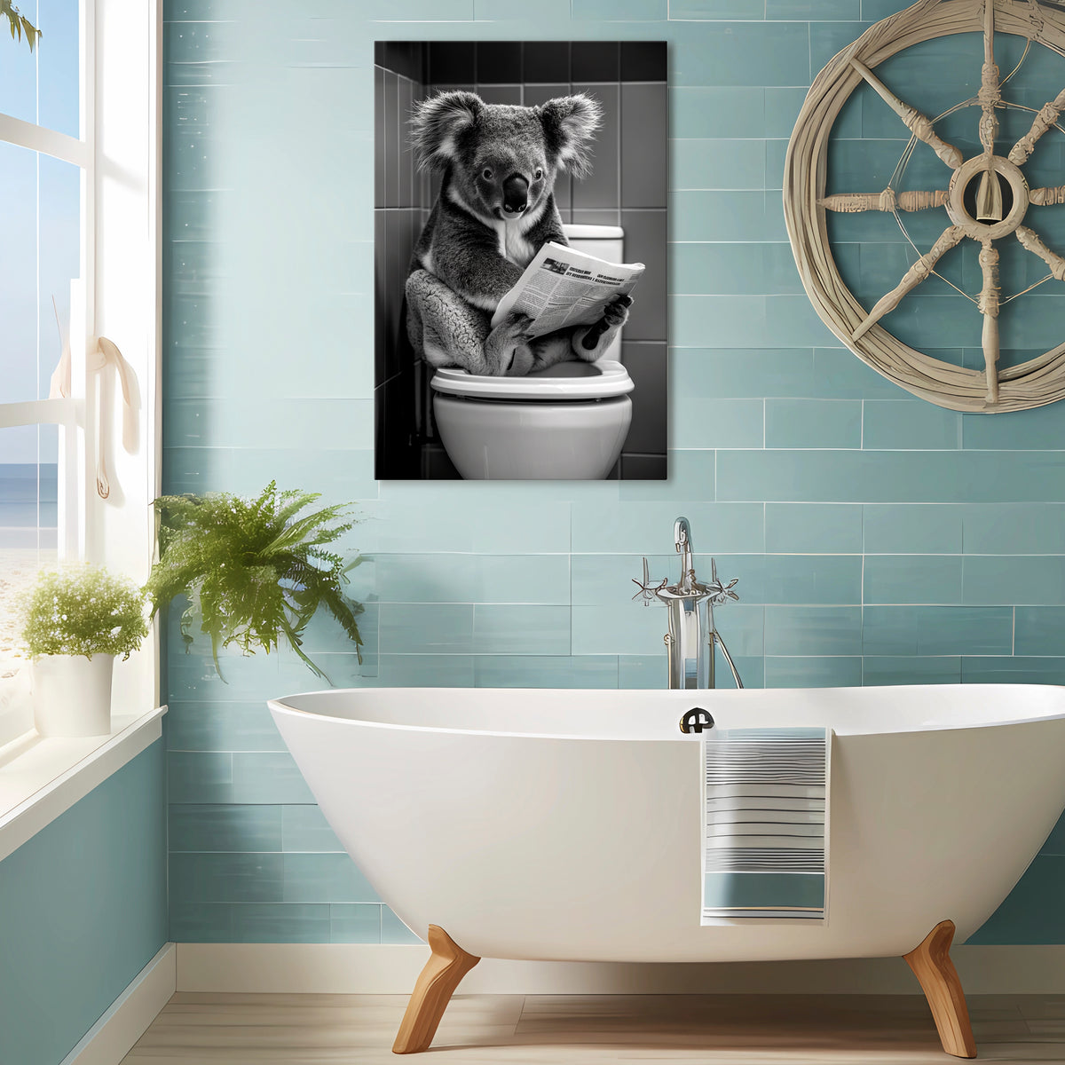 TOILET TIME TALES Quadro em tela vertical