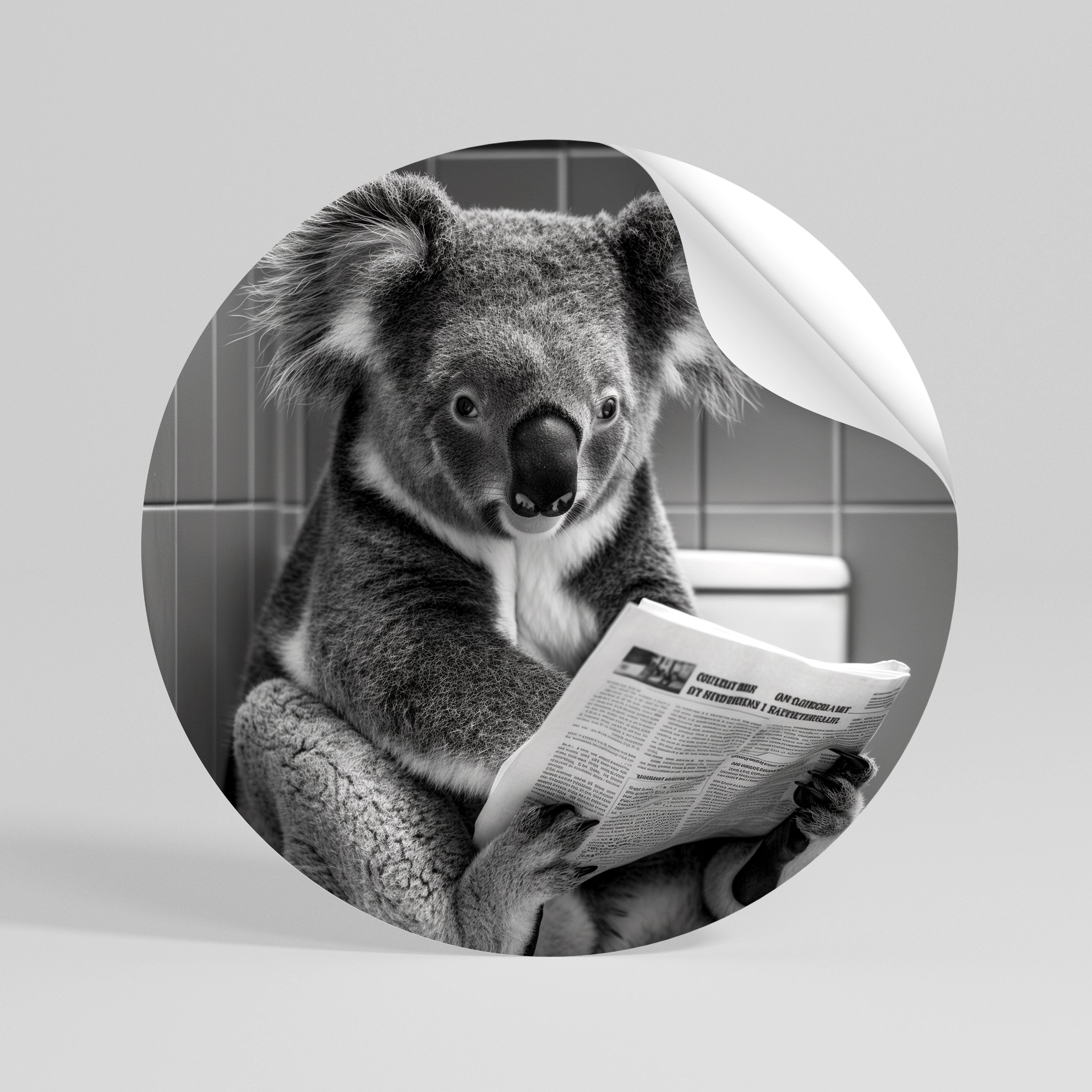 TOILET TIME TALES Autocolante Redondo Removível