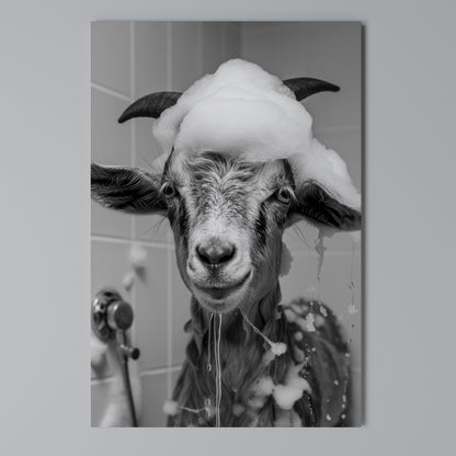 SOAPY GOAT GIGGLES Quadro em tela vertical