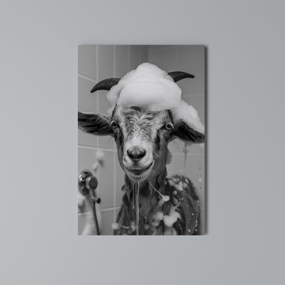 SOAPY GOAT GIGGLES Quadro em tela vertical